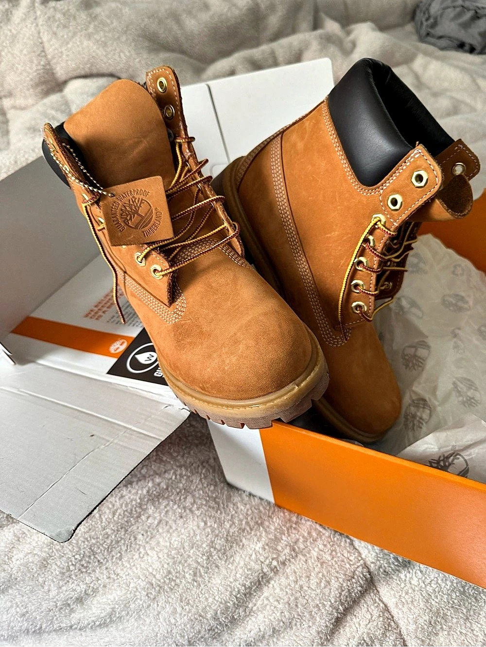 Timberland Premium 6-Inch Waterproof Boot Boots Brown & Black US 7.5